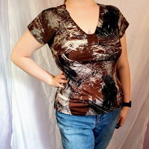 DYNAMITE SILKY DRESS BLOUSE